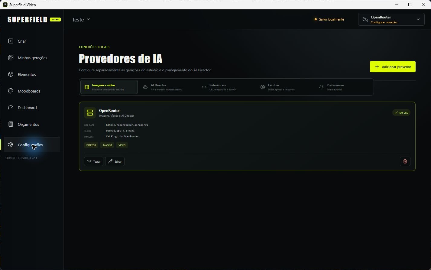 Configurações de provedores de IA